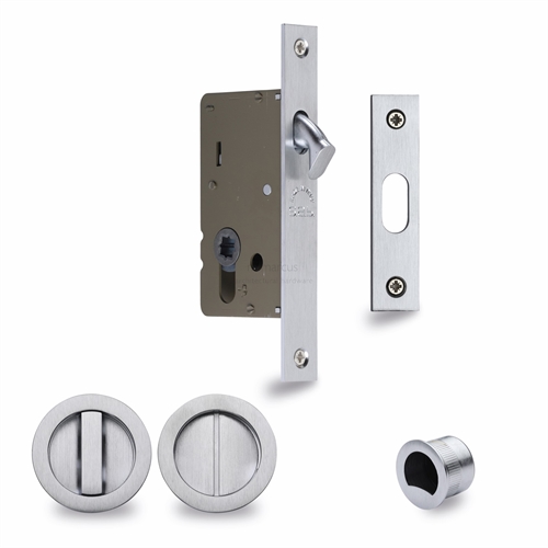 Sliding Lock with Round Privacy Turns