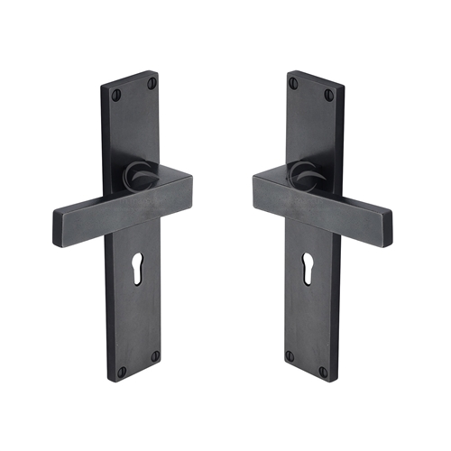 Rustic Bronze Door Handle Lever Lock Cheswell Design