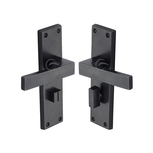 Rustic Bronze Door Handle Lever Lock Cheswell Design