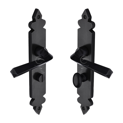 Rustic Bronze Door Handle on Plate Ironbridge Design