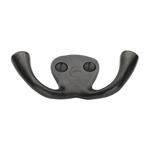 Rustic Bronze Double Coat Hook - RDB386