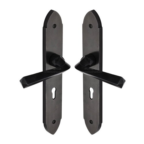 Rustic Bronze Door Handle Lever Lock Grafton Design