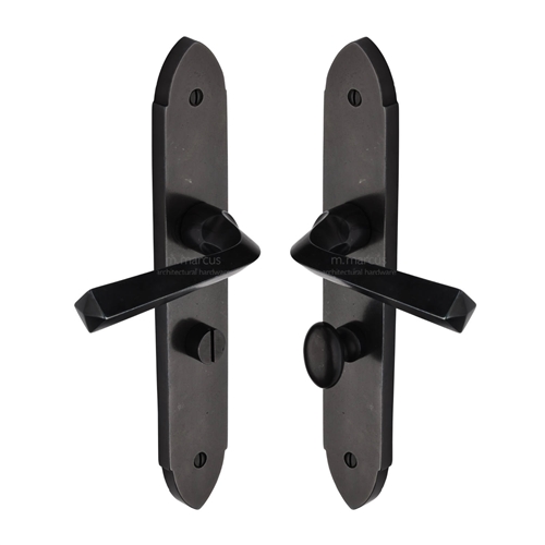 Rustic Bronze Door Handle Lever Lock Grafton Design