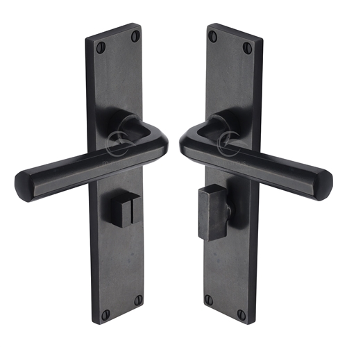 Rustic Bronze Door Handle Octave Design