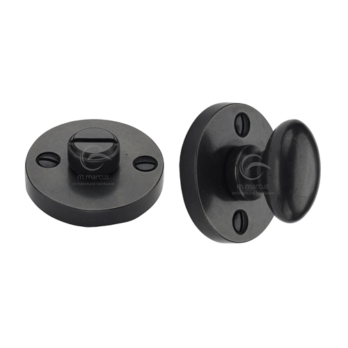Rustic Bronze Round Thumbturn & Emergency Release for Bathroom & Bedroom Doors