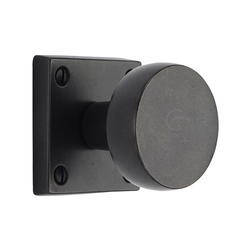 Rustic Bronze Mortice Knob on Rose Olympic Design