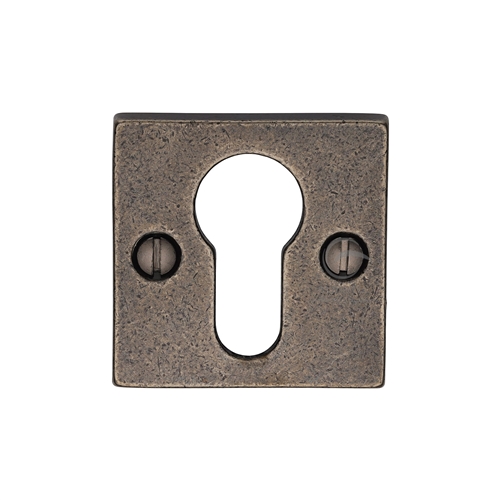 Rustic Bronze Euro Profile Cylinder Escutcheon