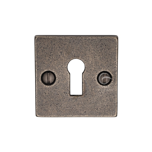 Rustic Bronze Key Escutcheon Square