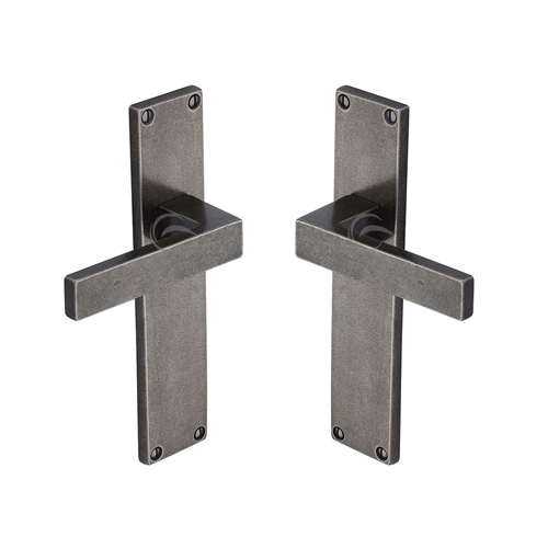 Rustic Bronze Door Handle Lever Lock Cheswell Design