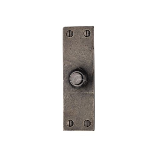 Rustic Bronze Bell Push 4" x 1.25"