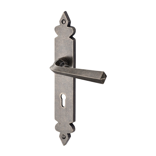 Rustic Bronze Door Handle on Plate Ironbridge Design
