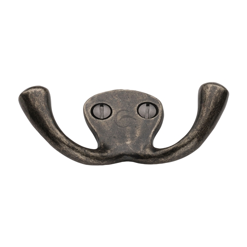 Rustic Bronze Double Coat Hook - RDB386