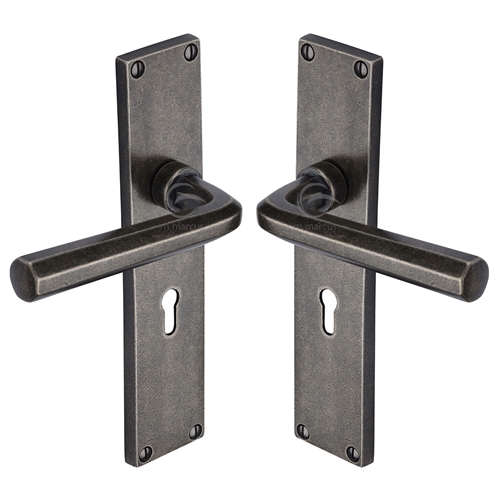 Rustic Bronze Door Handle Octave Design