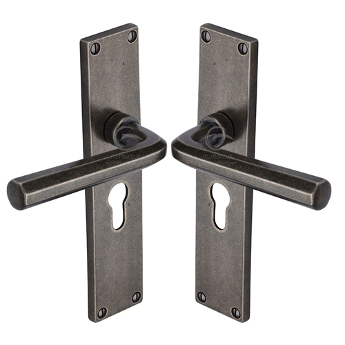 Rustic Bronze Door Handle Octave Design