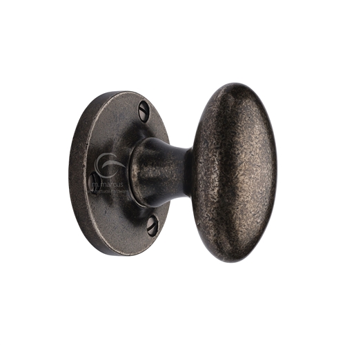 Rustic Bronze Mortice Knob on Rose Knowle Design