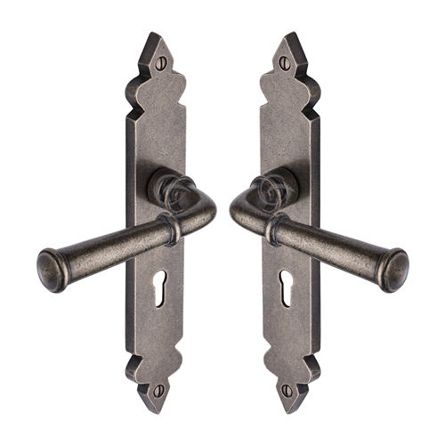Rustic Bronze Door Handle Ludlow Design in Rustic Pewter