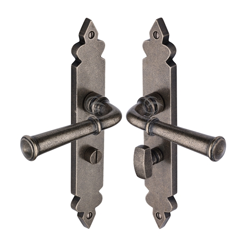 Rustic Bronze Door Handle Ludlow Design in Rustic Pewter