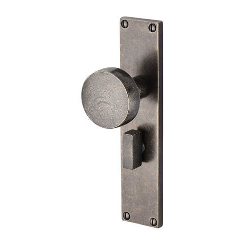 Rustic Bronze Olympic Mortice Knob on Plate