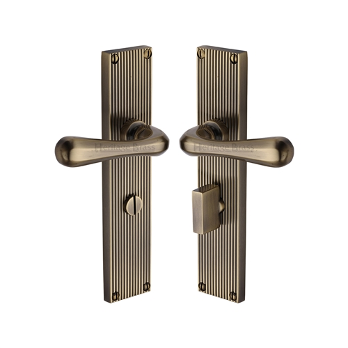 Charlbury Reeded Door Handle on Plate