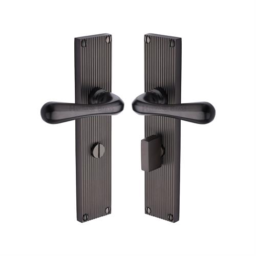 Charlbury Reeded Door Handle on Plate