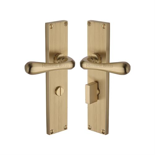 Charlbury Reeded Door Handle on Plate