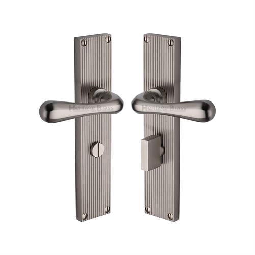 Charlbury Reeded Door Handle on Plate