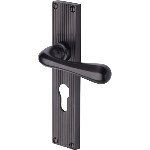 Charlbury Reeded Door Handle on Plate