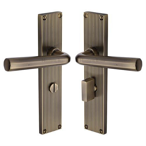 Octave Reeded Door Handle on Plate