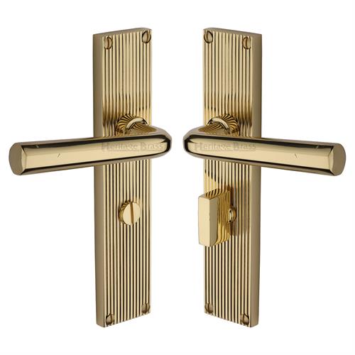 Octave Reeded Door Handle on Plate