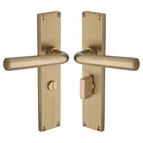 Octave Reeded Door Handle on Plate