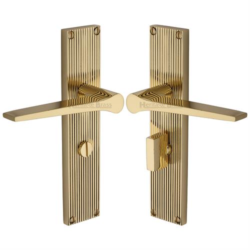 Gio Reeded Door Handle on Plate