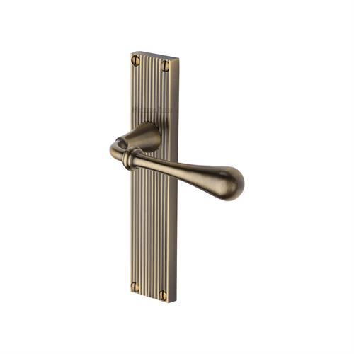 Roma Reeded Door Handle on Plate
