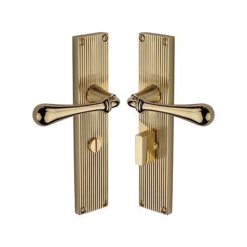 Roma Reeded Door Handle on Plate
