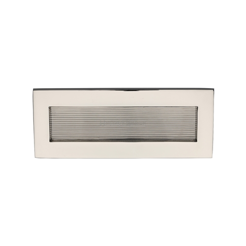 Reeded Letterplate in Polished Nickel Finish