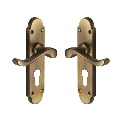 Savoy Door Handle on Plate