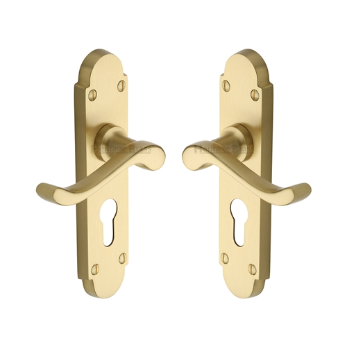 Savoy Door Handle on Plate
