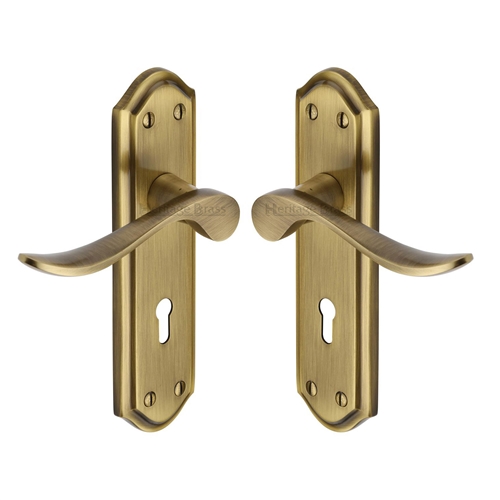 Sandown Door Handle on Plate