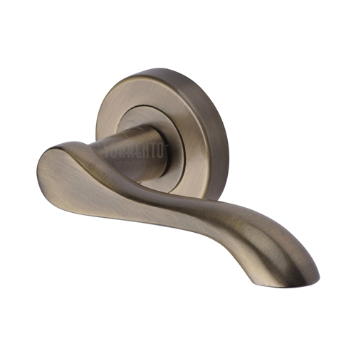 Aurora Door Handle on Round Rose
