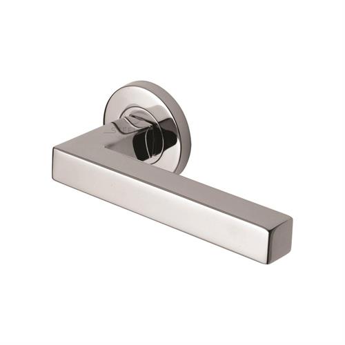 Tube Door Handle on Round Rose