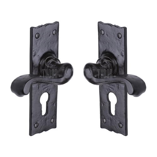 Tudor Shropshire Door Handle on Plate