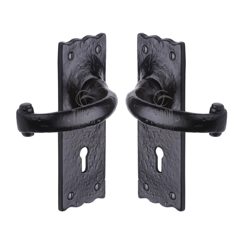Tudor Colonial Door Handle on Plate