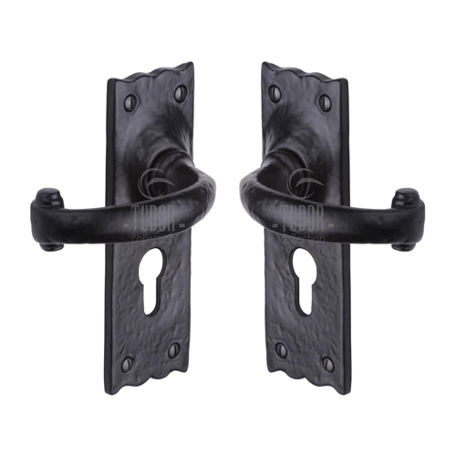Tudor Colonial Door Handle on Plate