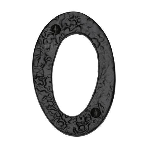 Black Iron Numeral 0