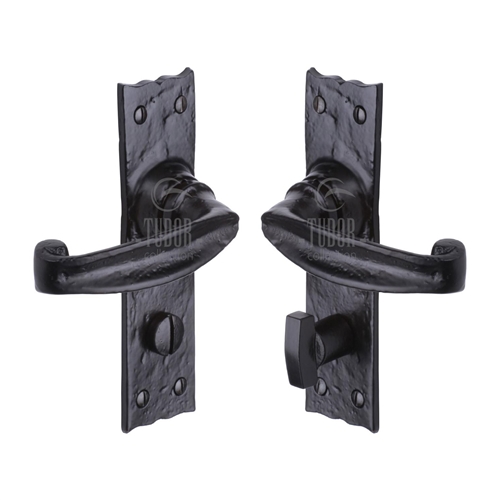 Tudor Wellington Door Handle on Plate