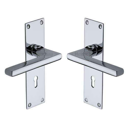 Trident Door Handle on Plate