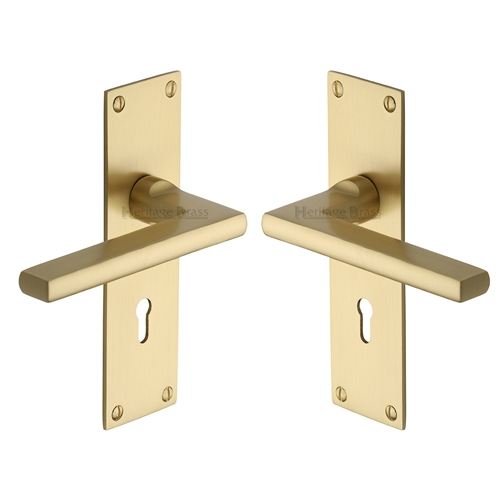 Trident Door Handle on Plate