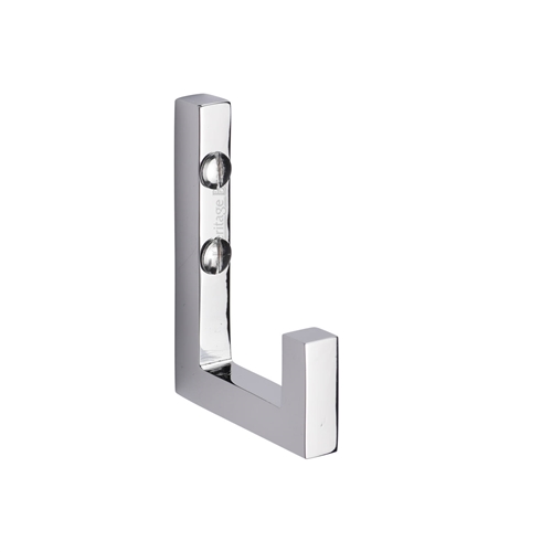 Square Single Robe Hook in Polished Chrome