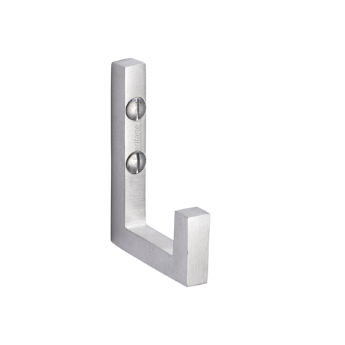 Square Single Robe Hook in Satin Chrome