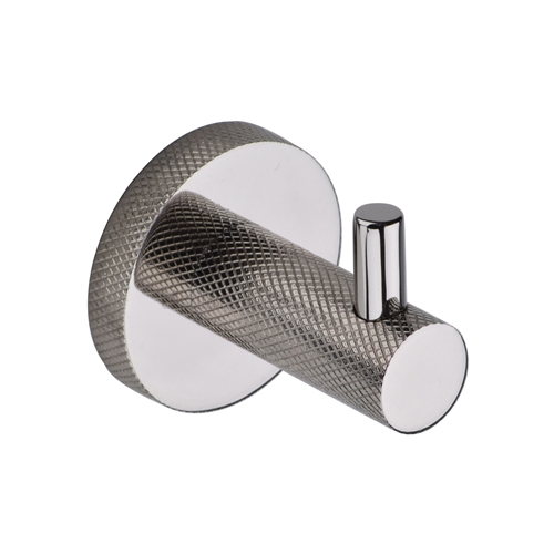 Heritage Brass Knurled Hook with Peg in Polished Nickel Finish