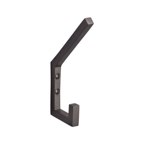 Heritage Brass Square Double Robe Hook in Matt Bronze